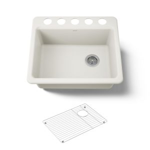 Riverby 25" undermount single-bowl kitchen sink - K-5872-5UA1-96