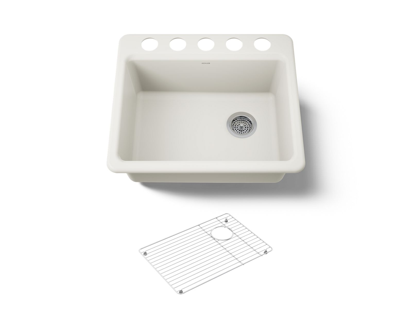 Riverby 25" undermount single-bowl kitchen sink - K-5872-5UA1-96