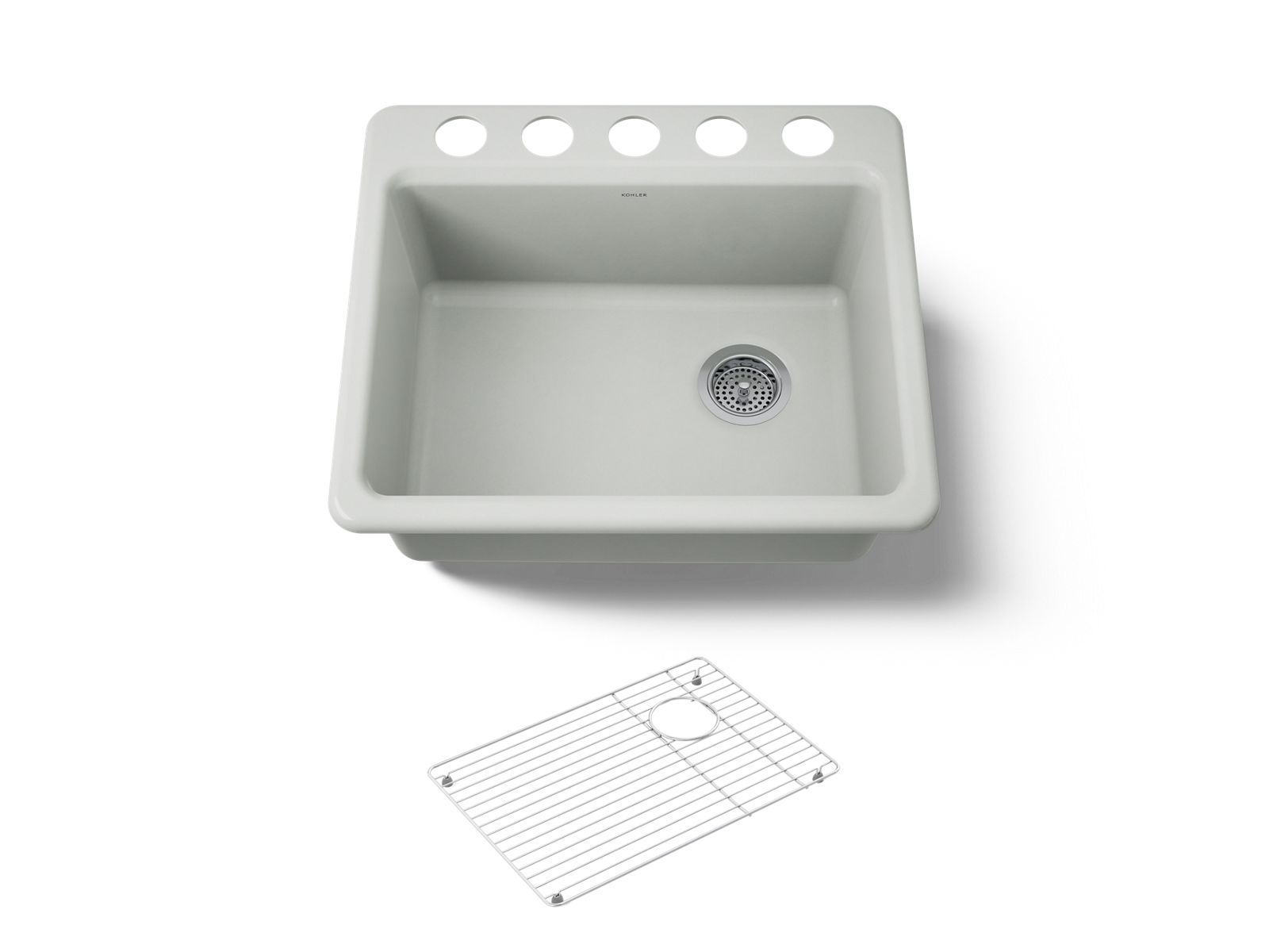 Riverby 25" undermount single-bowl kitchen sink - K-5872-5UA1-FF