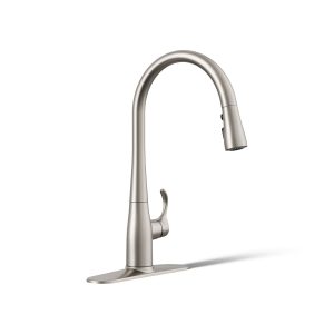 Simplice Pull-down kitchen sink faucet with three-function sprayhead - K-596-VS