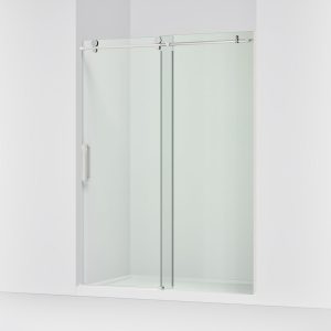 Composed Sliding shower door, 78" H x 56-1/8 - 59-7/8" W, with 3/8" thick Crystal Clear glass - K-701696-L-SHP