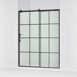 Rely 77" H sliding shower door with 3/8"-thick glass - K-702256-10G79-BL