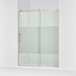 Rely 77" H sliding shower door with 3/8"-thick glass - K-702256-10G81-BNK