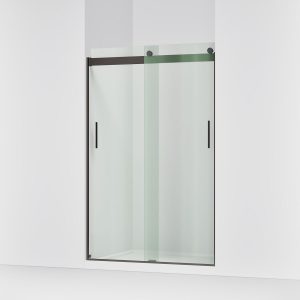 Levity Sliding shower door, 74" H x 43-5/8 - 47-5/8" W, with 1/4" thick Crystal Clear glass - K-706008-L-ABZ