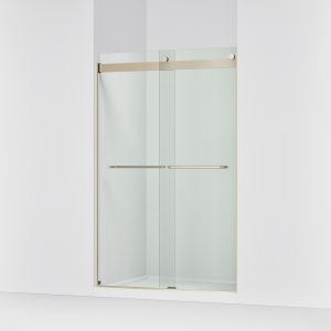 Levity Sliding shower door, 74" H x 44-5/8 - 47-5/8" W, with 1/4" thick Crystal Clear glass - K-706014-L-ABV