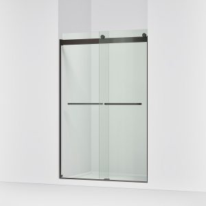 Levity Sliding shower door, 74" H x 44-5/8 - 47-5/8" W, with 1/4" thick Crystal Clear glass - K-706014-L-ABZ