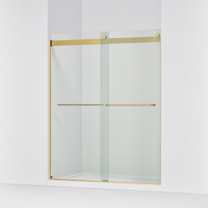 Levity 74" H sliding shower door with 1/4"-thick glass - K-706015-L-2MB