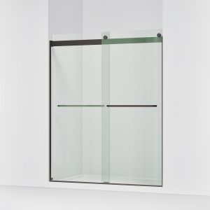Levity 74" H sliding shower door with 1/4"-thick glass - K-706015-L-ABZ