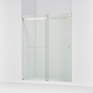 Levity 74" H sliding shower door with 1/4"-thick glass - K-706015-L-SH