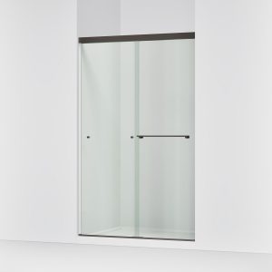 Revel Sliding shower door, 76" H x 44-5/8 - 47-5/8" W, with 5/16" thick Crystal Clear glass - K-707106-L-ABZ
