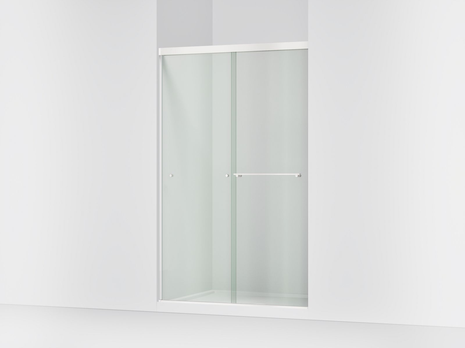 Revel Sliding shower door, 76" H x 44-5/8 - 47-5/8" W, with 5/16" thick Crystal Clear glass - K-707106-L-SHP
