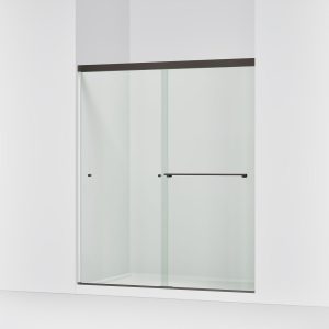 Revel Sliding shower door, 70" H x 56-5/8 - 59-5/8" W, with 1/4" thick Crystal Clear glass - K-707200-L-ABZ