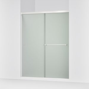 Revel Sliding shower door, 76" H x 56-5/8 - 59-5/8" W, with 5/16" thick Frosted glass - K-707206-D3-SHP