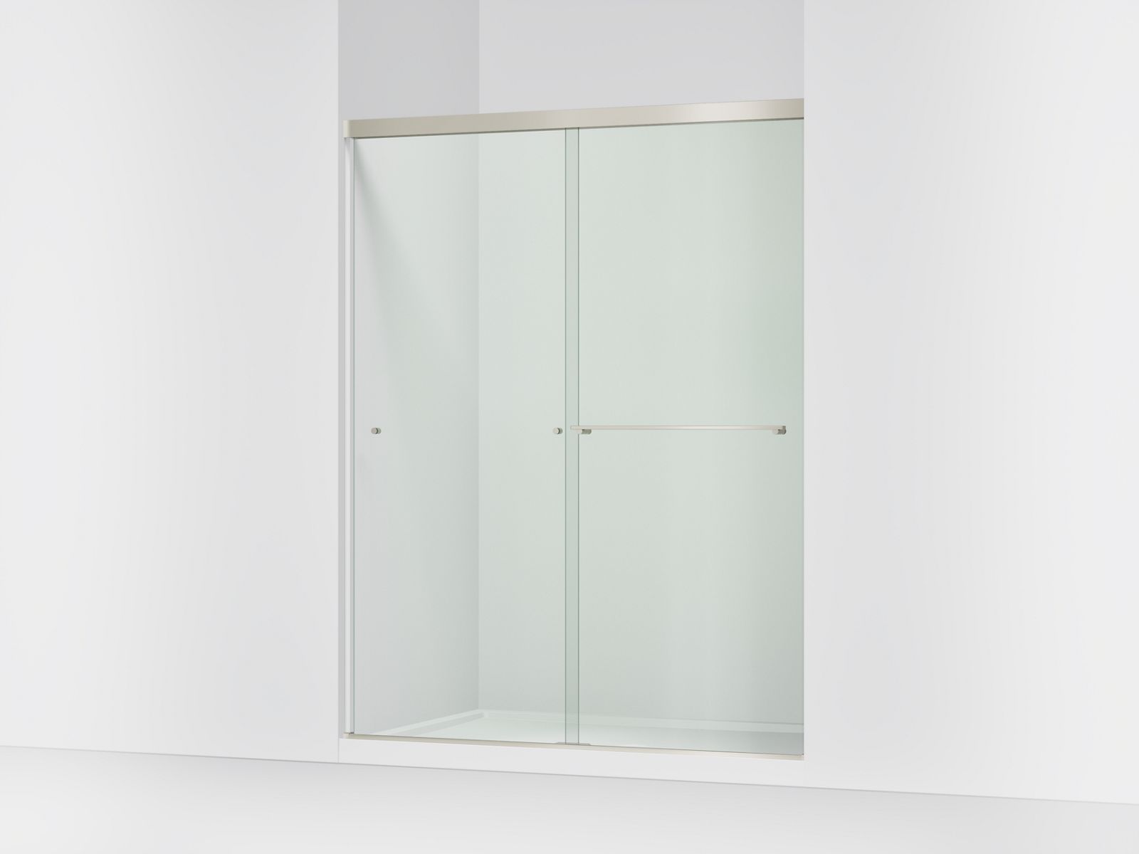 Revel 76" H sliding shower door with 5/16"-thick glass - K-707206-L-BNK