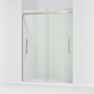 Pleat 79-1/16" H sliding shower door with 5/16"-thick glass - K-707600-8L-BNK