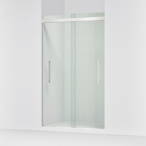 Pleat Frameless sliding shower door, 79-1/16" H x 44-5/8 - 47-5/8" W, with 5/16" thick Crystal Clear glass - K-707601-8L-SHP