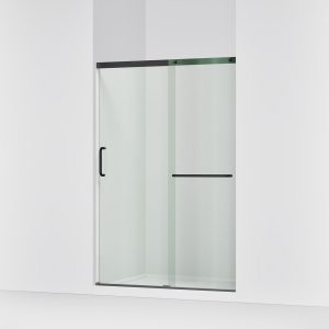 Elate Sliding shower door, 70-1/2" H x 50-1/4 - 53-5/8" W, with 1/4" thick Crystal Clear glass - K-707607-6L-BL