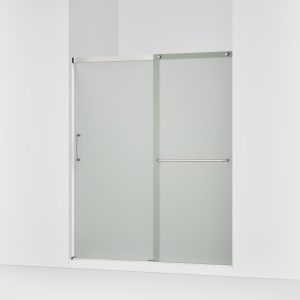 Elate Sliding shower door, 70-1/2" H x 56-1/4 - 59-5/8" W, with 1/4" thick Frosted glass - K-707608-6D3-MX