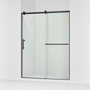 Rely 77" H sliding shower door with 3/8"-thick glass - K-709081-10L-BL