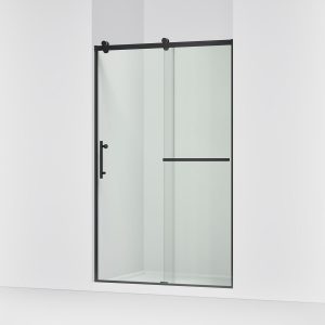 Rely 77" H sliding shower door with 3/8"-thick glass - K-709082-10L-BL