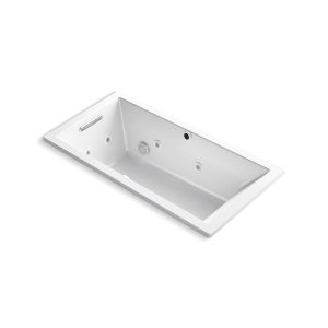 Underscore 60" x 30" drop-in Heated BubbleMassage air bath with whirlpool - K-1167-XHGH-0