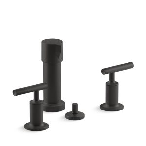 Purist Vertical spray bidet faucet with lever handles - K-14431-4-BL