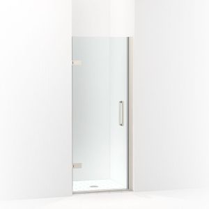 Composed Frameless pivot shower door, 71-5/8" H x 29-5/8 - 30-3/8" W, with 3/8" thick Crystal Clear glass - K-27582-10L-BNK