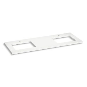 Silestone 61" quartz vanity top with two rectangular cutouts - K-28255-MMW