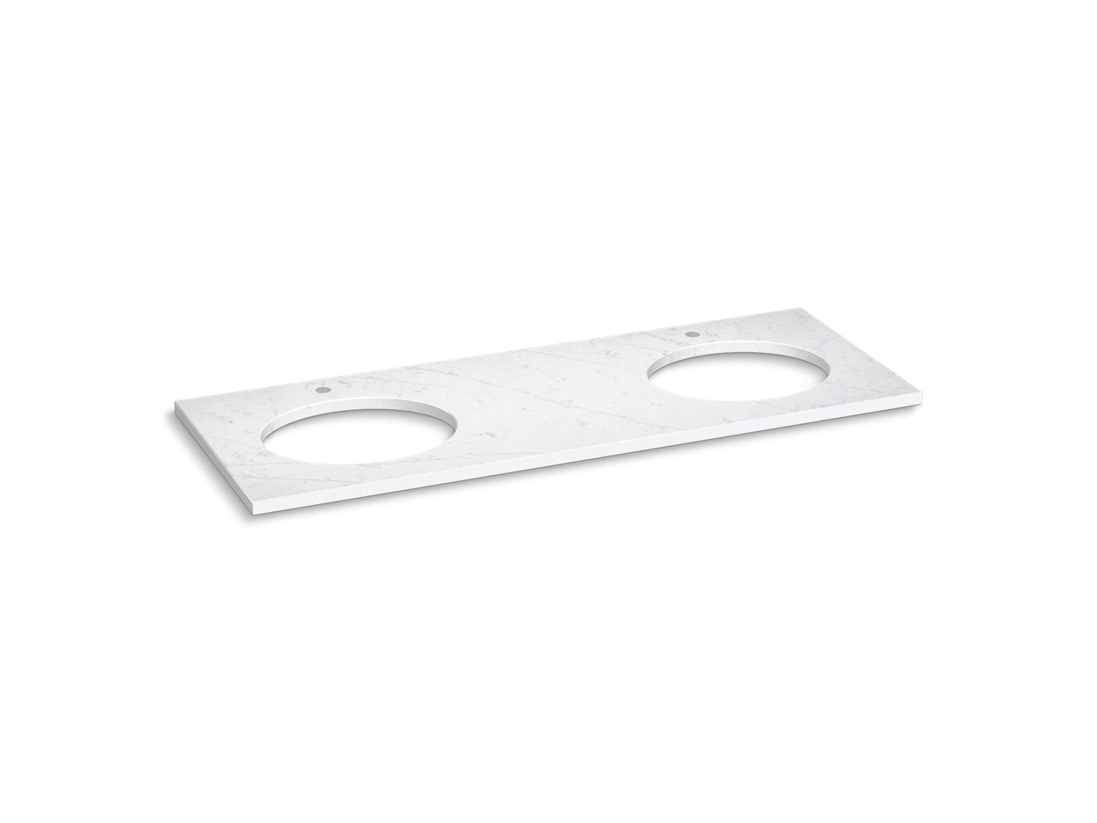 Silestone quartz 61" vanity top with double oval cutouts - K-28256-EST