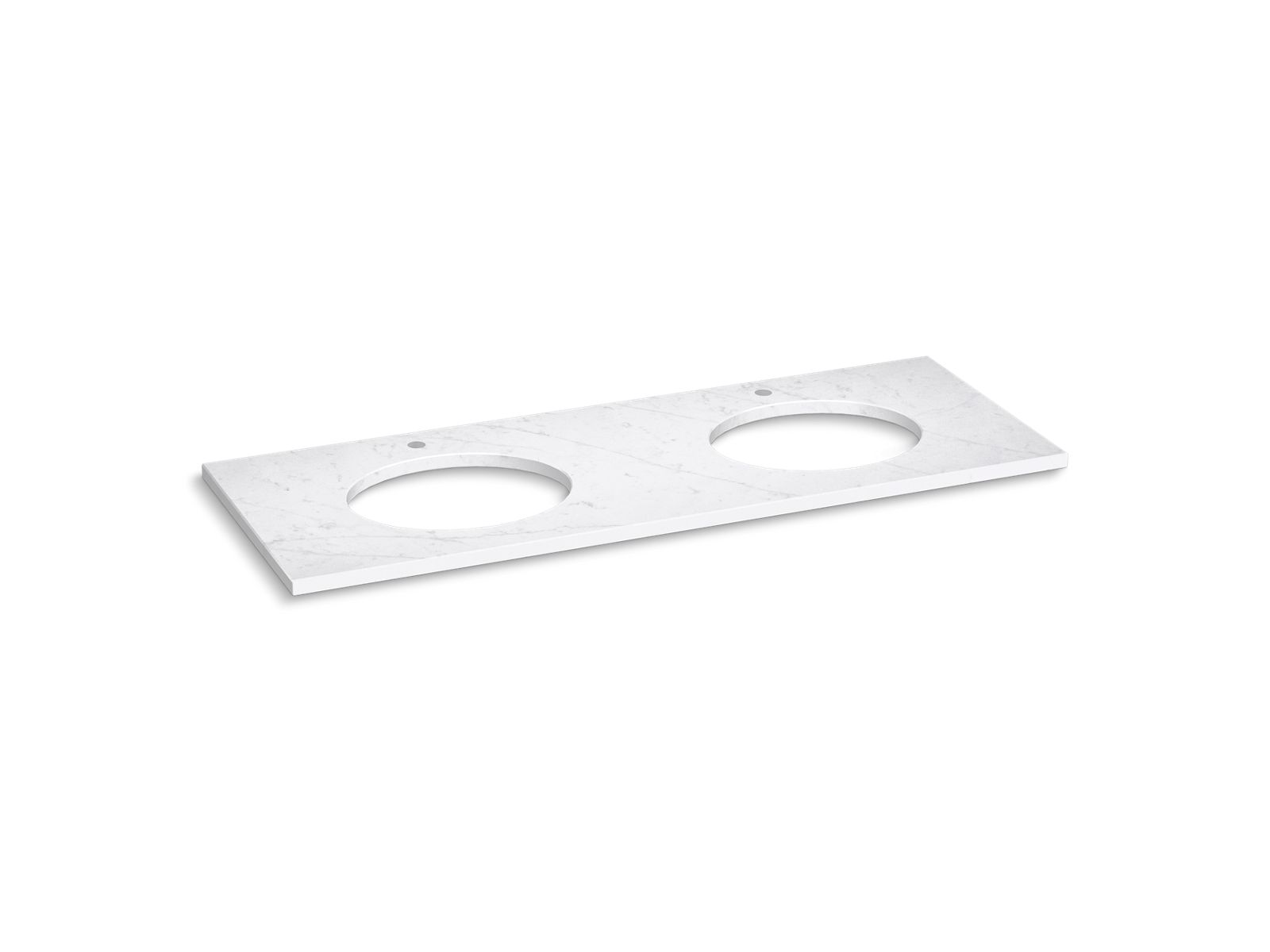 Silestone quartz 61" vanity top with double oval cutouts - K-28259-EST
