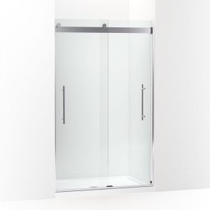 Levity Plus Frameless sliding shower door, 77-9/16" H x 44-5/8 - 47-5/8" W, with 5/16"-thick Crystal Clear glass - K-702421-L-SHP