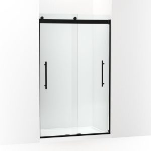 Levity Plus Frameless sliding shower door, 77-9/16" H x 44-5/8 - 47-5/8" W, with 5/16"-thick Crystal Clear glass - K-702421-L-BL
