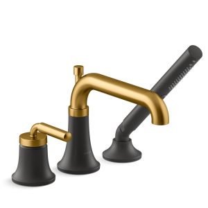 Tone Deck-mount bath faucet with handshower - K-26441-4-BMB