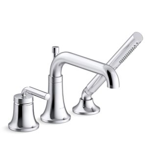 Tone Deck-mount bath faucet with handshower - K-26441-4-CP