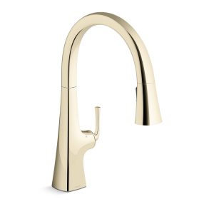 Graze Touchless pull-down kitchen sink faucet with KOHLER Konnect and three-function sprayhead - K-22068-WB-AF