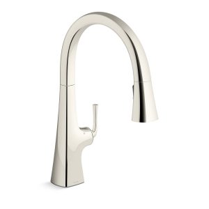 Graze Touchless pull-down kitchen sink faucet with KOHLER Konnect and three-function sprayhead - K-22068-WB-SN