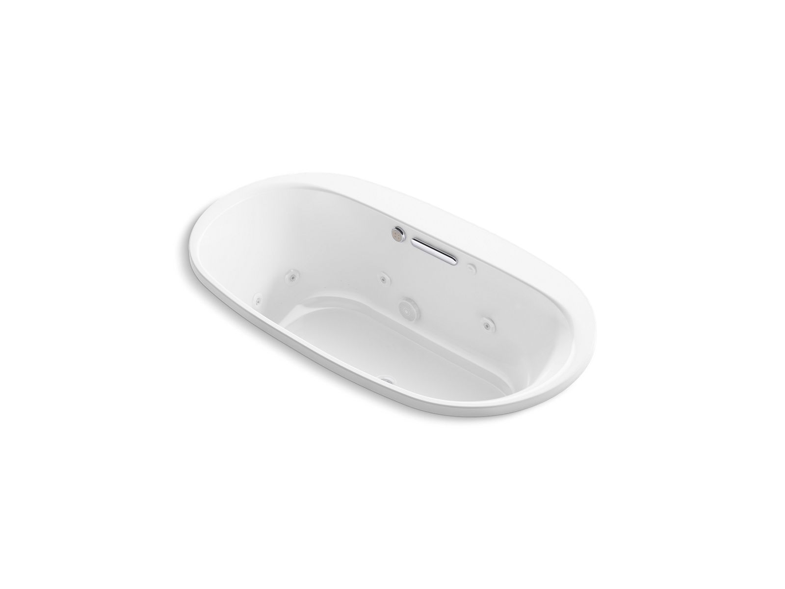 Underscore 65-1/2" x 35-3/4" drop-in Heated BubbleMassage air bath with whirlpool - K-5716-XHGH-0