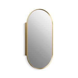 Verdera 20" x 40" capsule framed medicine cabinet - K-35574-BGL