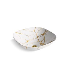 Aureus 16-3/4" square vessel bathroom sink, no overflow - K-28038-AUR-0