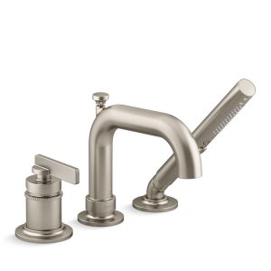 Castia by Studio McGee Deck-mount bath faucet with handshower - K-35913-4-BN