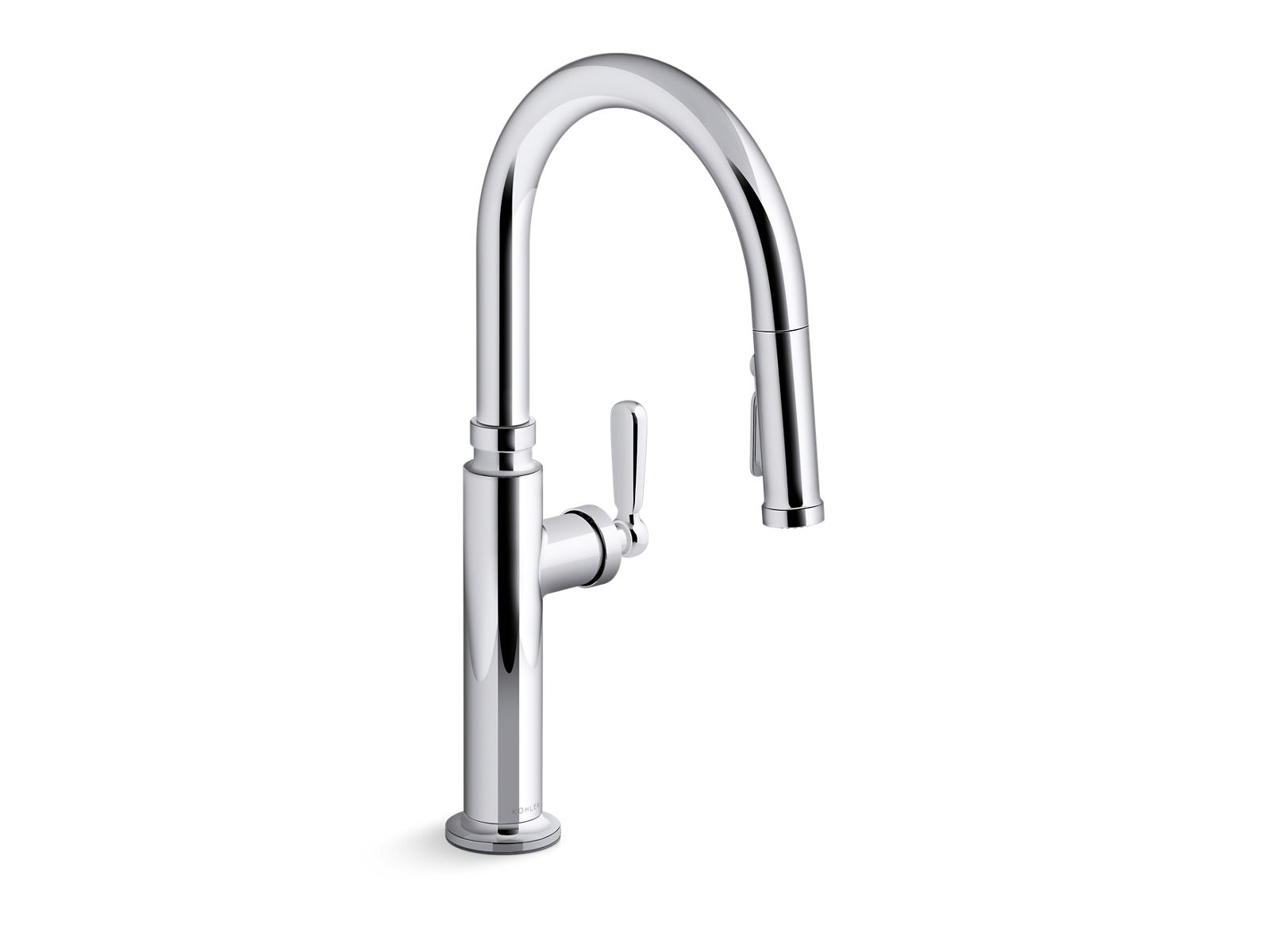 Edalyn by Studio McGee Pull-down kitchen sink faucet with three-function sprayhead - K-28358-CP