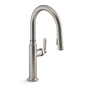 Edalyn by Studio McGee Pull-down kitchen sink faucet with three-function sprayhead - K-28358-VS