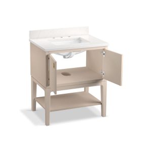 Seagrove by Studio McGee 30" bathroom vanity cabinet with sink and quartz top - K-35025-LWG