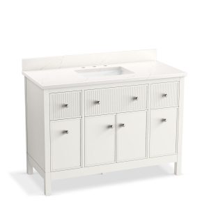 Malin by Studio McGee 48" bathroom vanity cabinet with sink and quartz top - K-35021-0