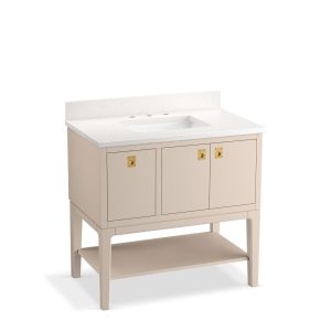 Seagrove by Studio McGee 36" bathroom vanity cabinet with sink and quartz top - K-35026-LWG