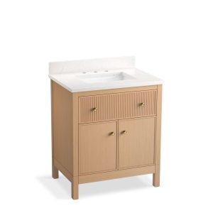 Malin by Studio McGee 30" bathroom vanity cabinet with sink and quartz top - K-35019-SWK