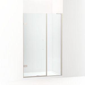 Composed 3/8" pivot door glass and hardware, no handle - K-27715-10L-BNK