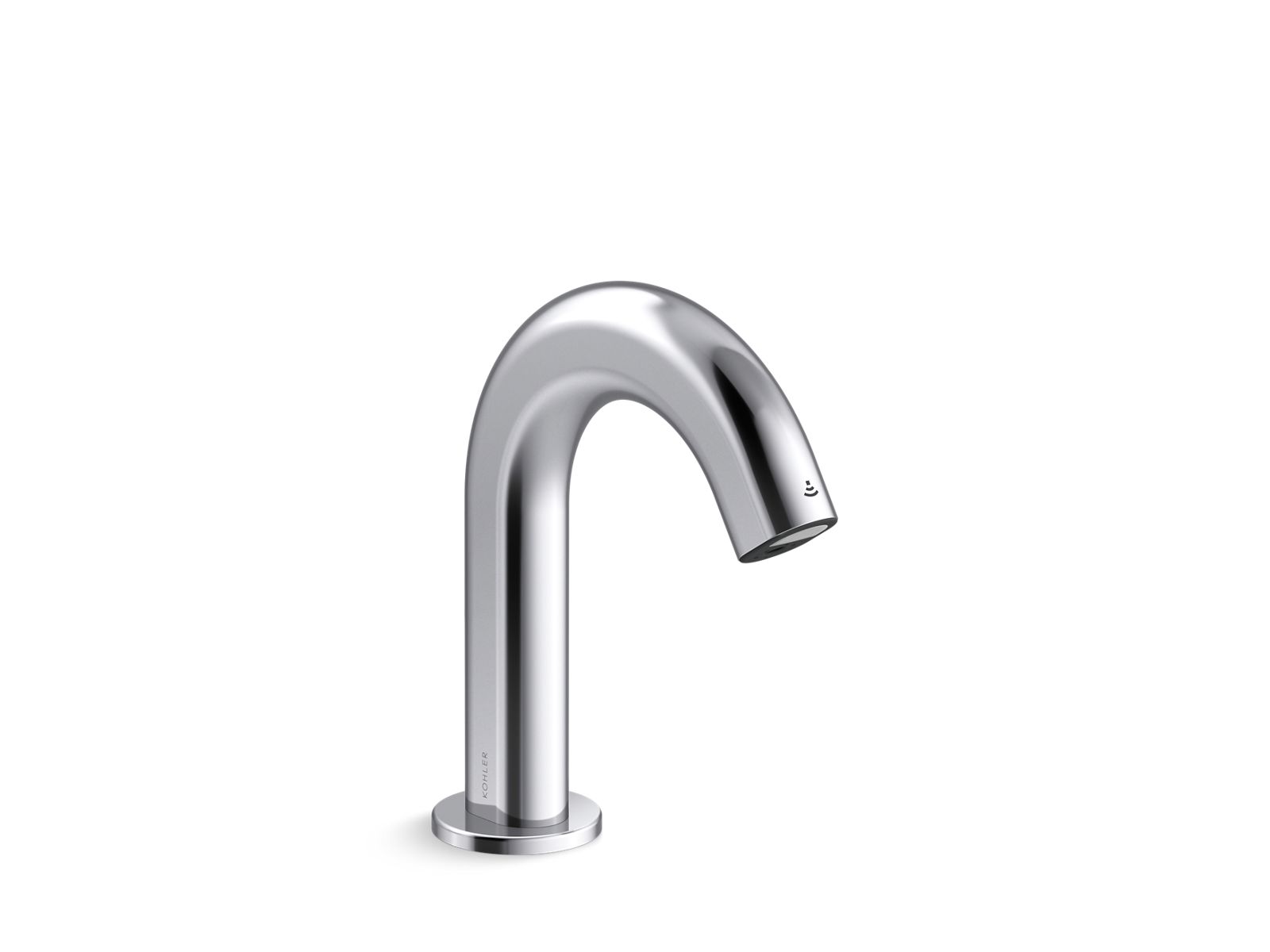 Oblo Touchless single-hole lavatory faucet with Kinesis sensor technology, DC-powered, less drain, 0.5 gpm - K-104BB76-SBNA-CP