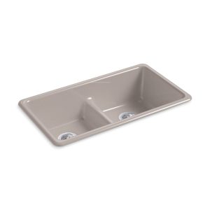 Iron/Tones Smart Divide 33" top-/undermount double-bowl kitchen sink - K-5312-TRF