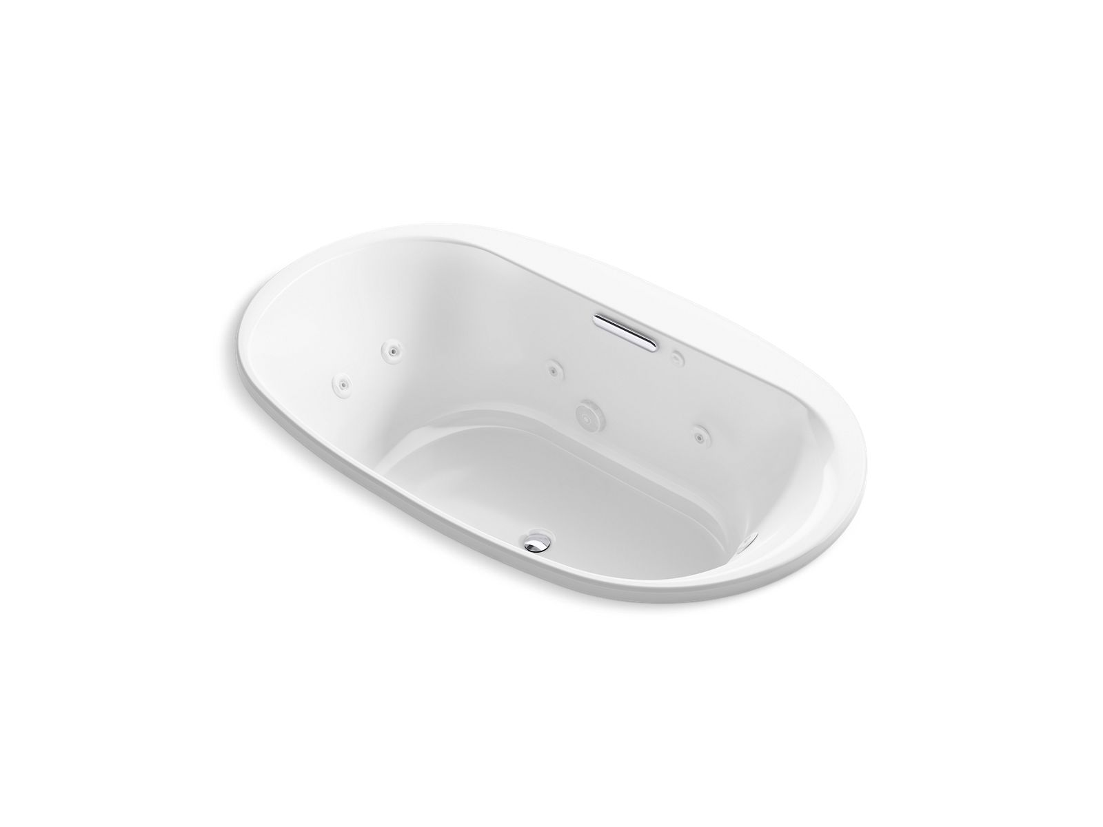Underscore 72" x 42" drop-in heated whirlpool bath - K-5718-JH-0